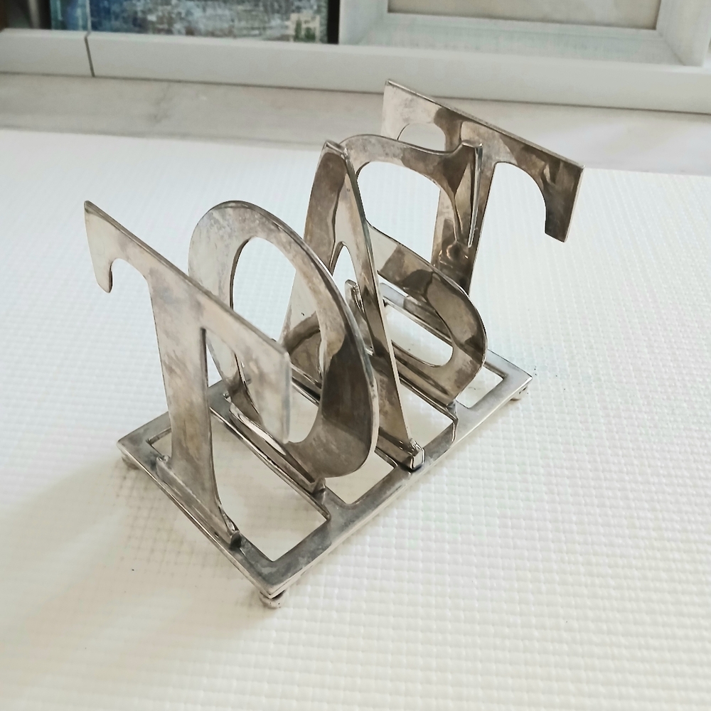Vintage Silver Plated Toast Holder Rare Large